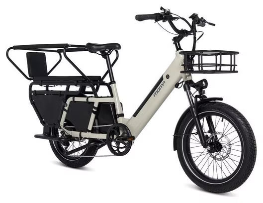 MOMA BIKES Cargobike Electrique Compactail SHIMANO 7v jusqu'a 100 km Baterrie 48V15Ah
